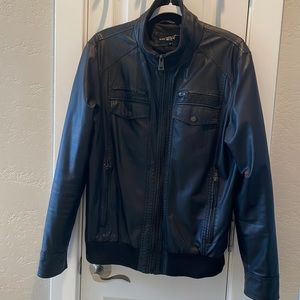 Black Rivet Leather Jacket - Mens (Med)